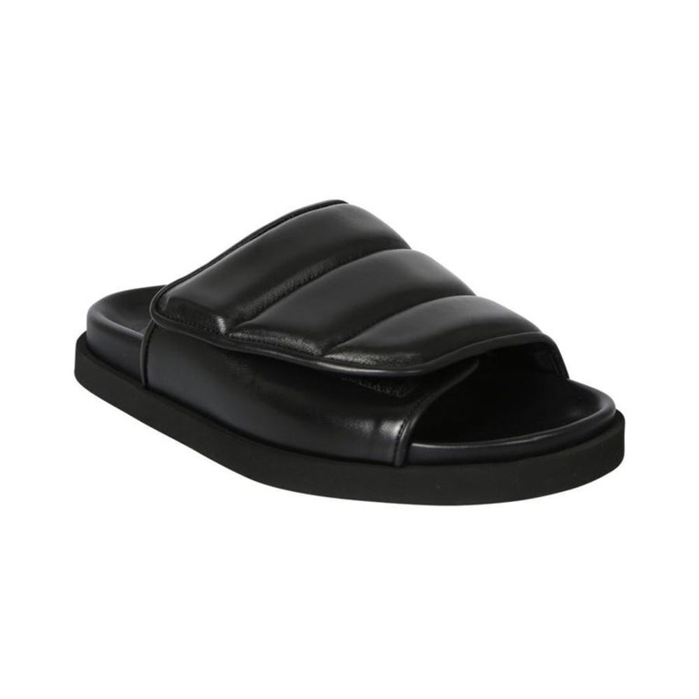 Nwot Gia Borghini Black Padded-Strap Open-Toe Sandals